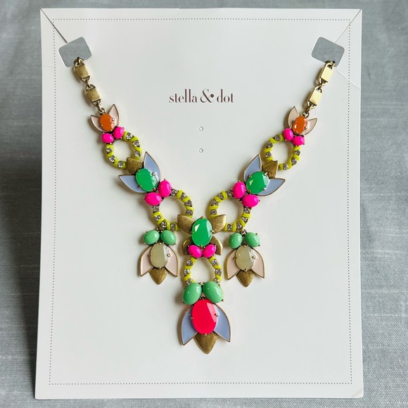 New Stella & Dot Tropicana Statement Necklace - Picture 5 of 7